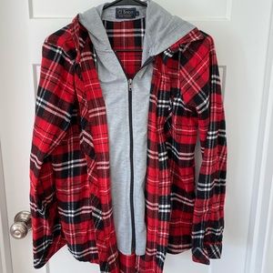 Hooded flannel